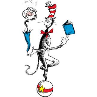 Dr. Seuss - The Cat in the Hat Balancing Act Dr Seuss Images, Dr Seuss Quotes, The Cat In The Hat, Seuss Quotes, Doctor Humor, Dr. Seuss Svg, Cat In The Hat, Cute Poster, Cricut Vinyl