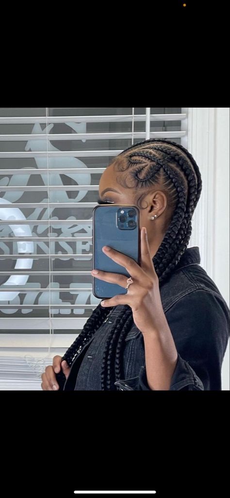 4 Braids With Heart, Straight Back Feed In Braids With Design Heart, Heart Shaped Cornrows, Stitch Heart Braids, Heart Design Hairstyles, Feed In Heart Braids, Straight Backs With Heart Braids, Freestyle Stitch Braids With Heart, Heart Shaped Braids For Black Women