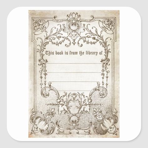 Vintage Bookplate 03 #this #book #belongs #to #book This Book Belongs To Labels Printables, This Book Belongs To Ideas, Book Belongs To Labels, Labels Printables, Retreat Ideas, Gift Box Template, Book Labels, Craft Day, Vintage Junk Journal