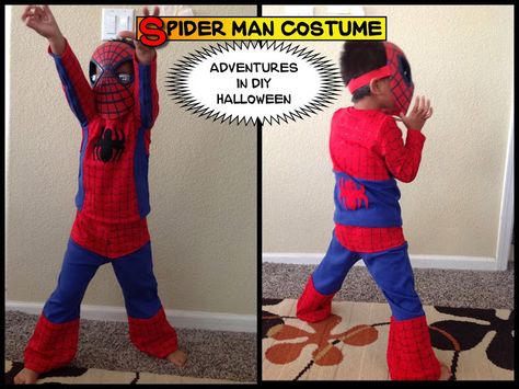 Dizzy Design Studio: Spider-Man Costume Spidey Costumes Diy, Spider Man Costume Ideas, Diy Spider Man Costume, Diy Spiderman Costume, Spider Man Costume, Spider Costume, Spiderman Costume, Boy Diy, Costume Sewing Patterns