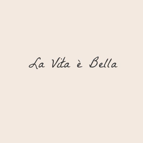 life is beautiful .. Life Is Beautiful Italian Tattoo, Tattoo Pierna, Italian Tattoos, Tiny Tats, Cursive Tattoos, Movie Tattoo, Italian Quotes, Collar Bone Tattoo, Handwritten Notes