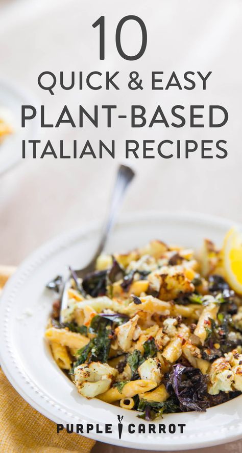 Plant Based Italian Sausage Recipes, Clean Italian Recipes, Purple Carrot Recipes Vegans, Plant Based Entrees, Vegan Italian Recipes Dinners, Plant Based Italian Recipes, Soup Ground Turkey, Low Calorie Italian, Pasta Italian Recipes