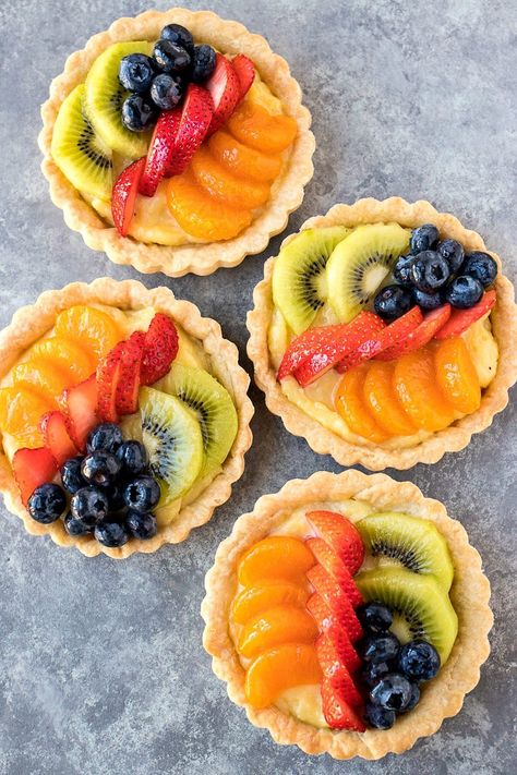 Classic Fruit Tarts - CPA: Certified Pastry Aficionado Fruit Tartlets, Mini Tart Recipes, Easter Fruit, Avocado Cake, Mini Fruit Tarts, Mini Tarts, Fruit Tart Recipe, Fruit Tarts, Berry Tart