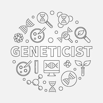 Premium Vector | Genetics round illustration with dna line icons Science Mural, Round Illustration, Zoo Logo, Dna Project, Nature Art Drawings, Genetic Engineering, A Kind Of Magic, Study Hard, Line Icon