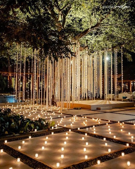 Sangeet Decoration Night Outdoor Stage, Engagement Decorations Indian Stage, Sufi Night Decor, Outdoor Mehndi, Outdoor Hindu Wedding, Sufi Night, Hindu Wedding Decorations, Haldi Ceremony Decorations, Haldi Decoration