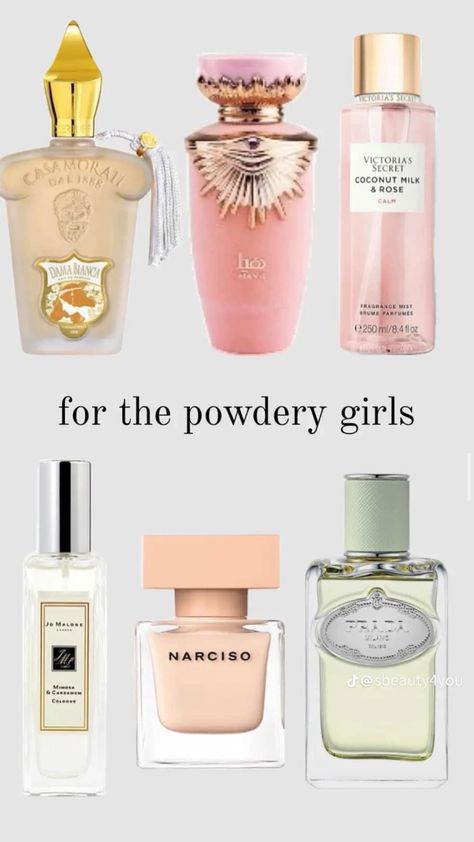 Powdery Perfumes, Perfume Hacks, Fragrance Lab, Perfume Storage, Fragrances Perfume Woman, Perfume Collection Fragrance, Warm Fragrance, Rose Perfume, Celebrity Perfume