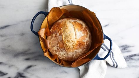 Get the recipe for No-Knead Crusty Boule. Boule Bread Recipe, Boule Recipe, Best Dutch Oven, Dry Measuring Cups, No Knead, Real Simple, Few Ingredients, Loaf Bread, Sourdough Bread