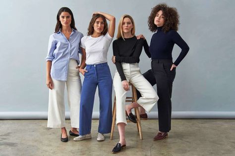 Everlane is making big strides in its goal to eliminate virgin plastics from its supply chain by 2021. 75% of the plastic it now uses is recycled. Fashion Documentaries, Polished Casual, Future Of Fashion, Flattering Pants, Sustainable Clothing Brands, Popsugar Fashion, School Notebooks, Tuesday Morning, Wide Leg Cropped Pants