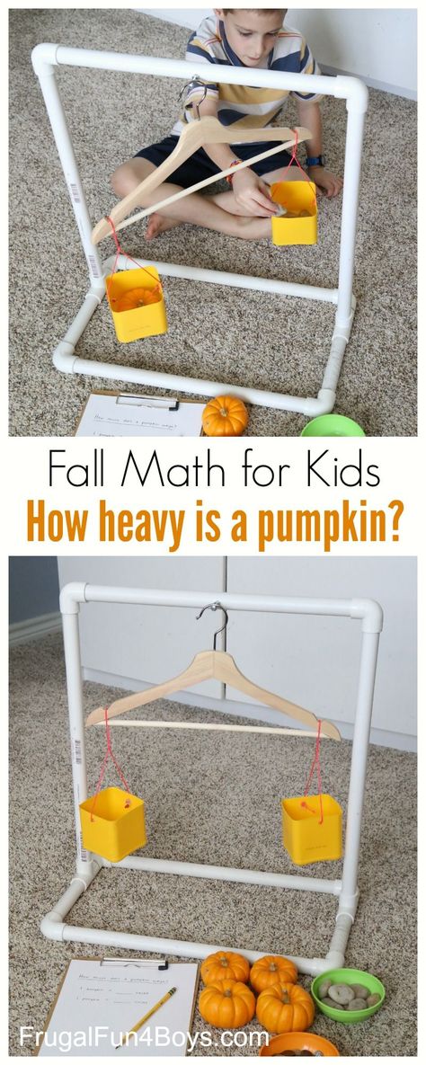 Weight Activities, Fall Math Activities, Math Activities For Kids, Fall Math, Autumn Activities For Kids, Math Methods, Preschool Science, Numeracy, Preschool Math