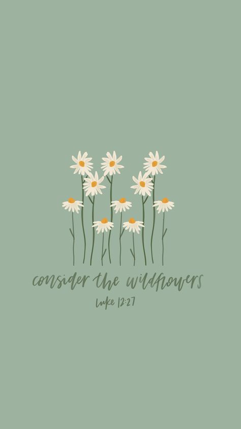 Consider The Lillies Bible Verse, Phone Background Bible Verse, Boho Scripture Wallpaper, Bible Flower Quotes, Bible Verse Parking Spot Painting, Wildflowers Aesthetic Wallpaper, Scripture Art Wallpaper, Flower Verses Bible, Consider The Lilies Wallpaper