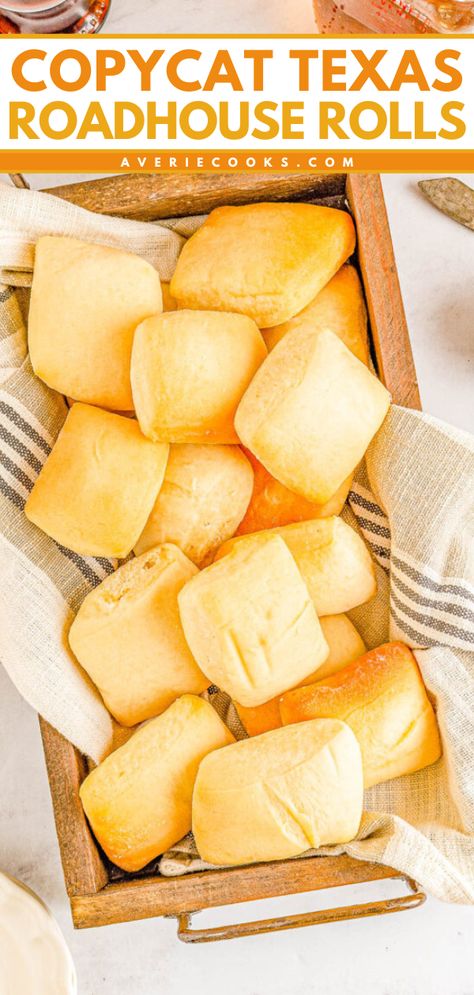 Even a novice can handle these copycat Texas Roadhouse Rolls! Soft, fluffy, and buttery, these homemade dinner rolls are a Thanksgiving side dish idea everyone will love. Put this yeast bread on your Thanksgiving dinner menu and easy Christmas recipes! Best Yeast Rolls Texas Roadhouse, Thanksgiving Yeast Rolls, Homemade Cheese Rolls, Homemade Rolls Easy No Yeast, Thanksgiving Rolls Recipe, Thanksgiving Rolls Easy, Homemade Dinner Rolls Easy, Homemade Rolls Easy, Thanksgiving Rolls Recipes