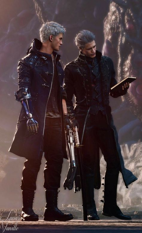 Vergil X Nero, Nero And Vergil, Dmc 5 Vergil, Devil May Cry Nero, Dmc5 Nero, Dante And Vergil, Dmc Vergil, Sif Dark Souls, Famous Wrestlers