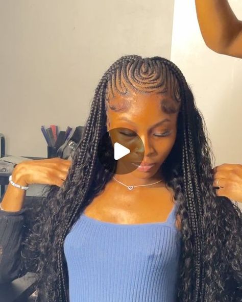 @styledbyarii_ on Instagram: "devoured😍😍😍
BOOK: half sewin w feedins (complex freestyle) + extra length

**hair specs: 3 bundles of 30”**

#styledbyarii_ #braids #halfsewinhalfbraids #halfbraidshalfweave #fulanibraids #londonbraider #blackgirlmagic #explore #explorepage #melaninpoppin #hairtutorial #processvideo #reelsinstagram #reels #fyp #braidernearme" Half Up Half Down Hair Sewin, Half Sew In Half Braids, Half Braid, Fulani Braids, Melanin Poppin, Hair Lengths, Hair Tutorial, Bra, Braids