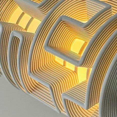 Mesmerizing 3D printed lamp has a maze-like design that is never repeated - Yanko Design 3d Print Lamp, 3d Printed Lamp, Eco Friendly Architecture, Industrial 3d Printer, Ancient Aztecs, Kitchen Technology, Directory Design, 3d Printer Designs, Fluid Design