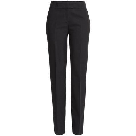 Jil Sander Navy Wool Blend Pants ($135) ❤ liked on Polyvore featuring pants, black, zip pants, slim fit pants, slim-fit trousers, slim fit tapered pants and tapered pants Black Slacks Women, Cigratte Pants, Outfit Trousers, Water Elemental, Black Straight Leg Pants, Slim Dress Pants, Dress Pants Outfits, Womens Chinos, Slacks For Women