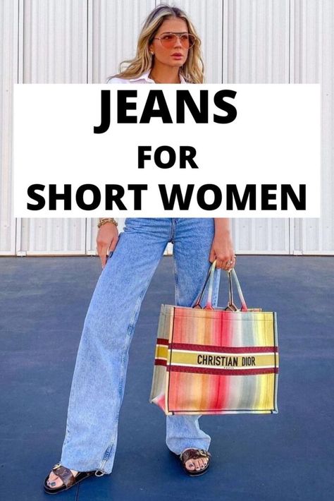 I'm A 5,3 Fashion Stylist And There Are Top 20 Jeans For Short Women That I Wear | Filosofashion Fashion Blog Fashion Inspo For Short Women, Wide Leg For Short Women, Best Jeans For Short Women Denim, Styles Of Jeans For Women, Best Jeans For Women 2023, Tops To Wear With Straight Leg Jeans, Best Style Jeans For Short Women, Jeans On Short Women, Must Have Jeans For Women 2023