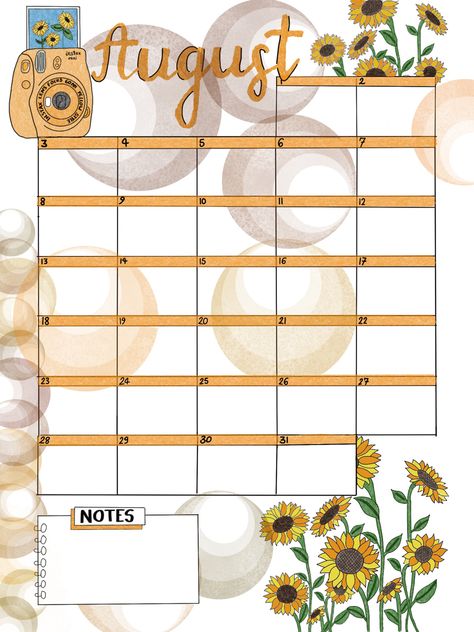 August Bullet Journal Calendar, August Calendar Ideas, Bujo 2023, Printable Calendar Design, Bullet Journal Calendar, Bullet Journal August, Journal Calendar, Samsung Notes, August Calendar