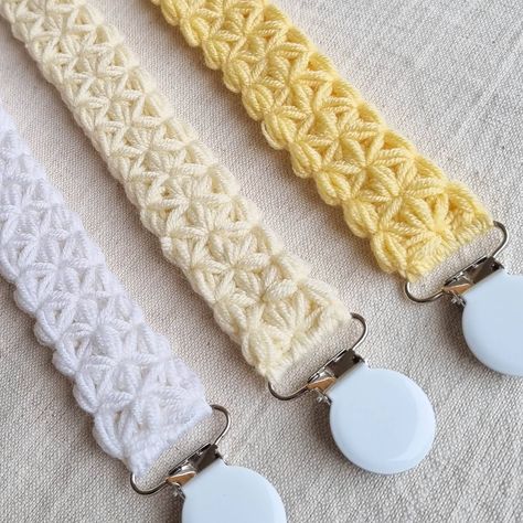 Crochet Pacifier Clip Pattern, Baby Shower Gift, Jasmine Stitch, Digital Pattern, Crochet Paci Clip, Pacifier holder, Crochet Pattern, PDF Crochet Pacifier Clip Pattern, Pacifier Holder Crochet, Crochet Pacifier Holder, Crochet Pacifier, Crochet Pacifier Clip, Pacifier Strap, Paci Clip, Suspender Clips, Easter Crochet Patterns