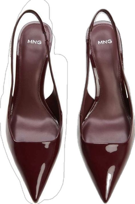 Mango Cherry Red Heels, Maroon Heels, Mango Heels, Red Kitten Heels, Maroon Shoes, Burgundy Pumps, Mango Shoes, Burgundy Heels, Trendy Heels