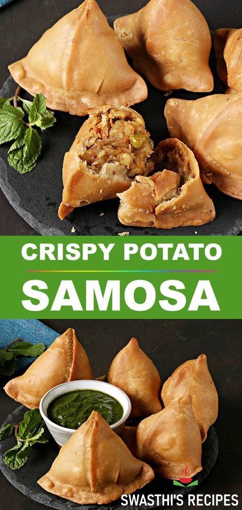 Indian Samosa Recipe Potatoes, Homemade Samoas Indian, Potato Samosa Recipe Easy, Samosa Stuffing Recipe, Vegan Samosa Recipe, Samosa Recipe Indian Potato, Meat Samosa Recipe, Veg Samosa Recipe, Indian Snack Recipes At Home Easy