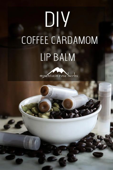 Lip Recipes, Coffee Cardamom, Diy Chapstick, Moisturizer Recipe, Lip Balm Recipe, Diy Lip Balm Recipes, Body Care Recipes, Cardamom Essential Oil, Diy Serum