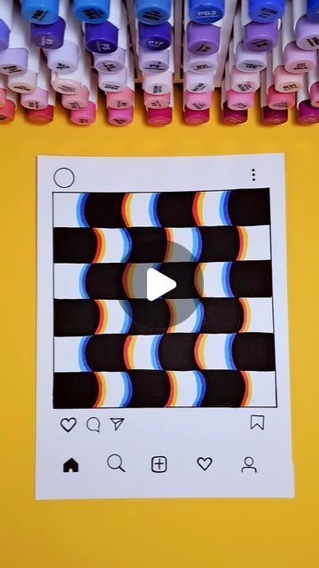 Pinoxart - Eline Suijten on Instagram: "Crazy pattern drawing! 😱 . . . #drawing #patterns #zentangle #illusion #art #artwork #posca #paintmarkers #doodling" Zentangle Illusion, Posca Drawing Ideas Simple, Posca Sneakers, Things To Draw With Posca Pens, Posca Pens Art Ideas Easy, Posca Doodles, Posca Art Doodle, Patterns Zentangle, Drawing Patterns