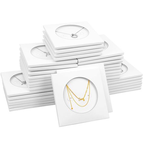 PRICES MAY VARY. Patent Design: Brand new jewelry necklace card design, high-grand and elegant appearance, simple atmosphere,luxury experience, mini space, to meet your diverse needs. Jewelry Display Cards: Jewelry cards are made of 350gsm white FSC premium thick paper, not easy to bend or rip. This set includes 50 paper jewelry packaging card holders and 50 self-adhesive bags. Earing Cards: Jewelry packaging cards can be used to display jewelry, jewelry cards have 2 pre-cut holes, for necklaces Pendant Packaging Ideas, Jewelry Card Design Packaging Ideas, Creative Jewelry Packaging Design, Earrings Card Design, Necklace Packaging Ideas, Jewelry Brand Packaging, Jewelry Cards Packaging, Jewellery Packaging Ideas, Poetic Outlaws