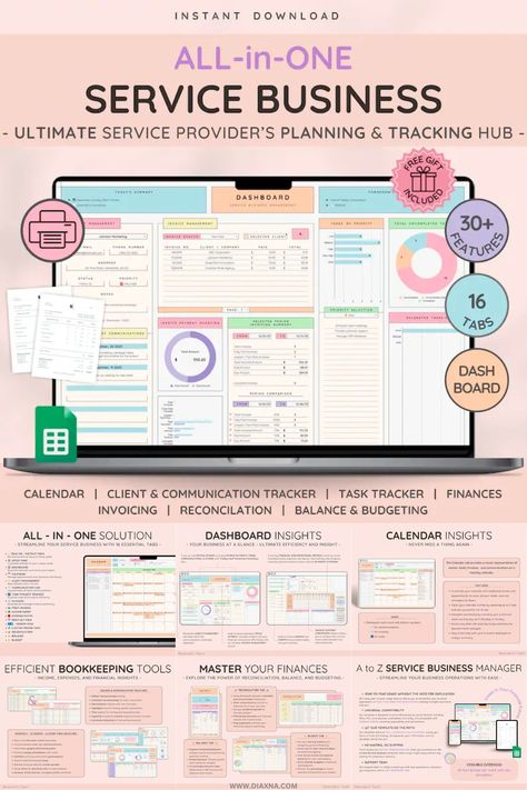 Optimize Your Operations: Small Business CRM Dashboard Bookkeeping Tracker by SerenatasJourney! — DIAxNA Crm Dashboard, Business Finance Management, Finance Planning, Financial Budget Planner, Budget Spreadsheet Template, Finance Dashboard, Finance Management, Monthly Budget Spreadsheet, Small Business Finance