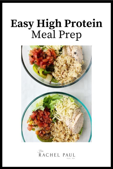 10 Easy High Protein Meal Prep | The College Nutritionist Easy High Protein Meal Prep, Healthy Prepared Meals, Protein Meal Prep, College Nutritionist, Easy High Protein Meals, Chicken Protein, High Protein Meal, High Protein Meal Prep, Low Carb Meal