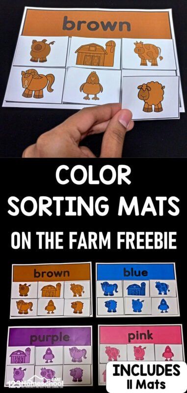 Farm Math Activities For Toddlers, Farm Themed Activities For Preschool, Farm Learning Activities For Preschool, Farm Small Group Activities Preschool, Pre K Farm Theme, Farm Theme Activities Preschool, Farm Math Activities Preschool, Preschool Farm Activities, Matching Activity For Preschoolers