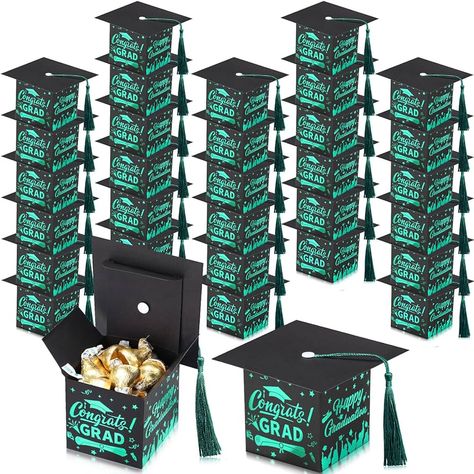 Amazon.com: Chuangdi 30 Pieces Congrats Grad Party Candy Boxes, DIY Grad Cap Box with Tassels for Graduation Gift Graduation Party Favors Decor Party Supplies Graduation Centerpieces for Tables (Black Gold) : Home & Kitchen Candy Boxes Diy, Grad Party Candy, Diy Grad Cap, Graduation Centerpieces, Centerpieces For Tables, Boxes Diy, Graduation Party Favors, Party Candy, Congrats Grad