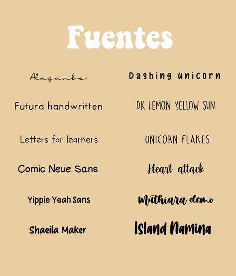 Son las mejores fuentes para usar en un apunte formal y bonito, no son demasiado grandes y pueden usarse para titulos o el cuerpo del texto. Son todas obtenidas de dafont. Canva Fonts Free, Formal Fonts, Fonts To Download, Fonts Dafont, Dafont Fonts, Canva Fonts, Picsart Tutorial, Pretty Fonts, Word Fonts