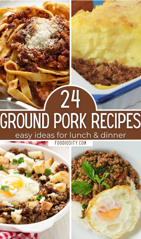 Whole30 Ground Pork Recipes, Ground Pork Salad Recipes, Hamburger And Ground Pork Recipes, Pork Sausage Dinner Ideas, Meals With Pork Sausage Ground, Ground Pork Dip Recipes, Easy Ground Pork Recipes Simple, Easy Minced Pork Recipes, Cooked Ground Pork Recipes