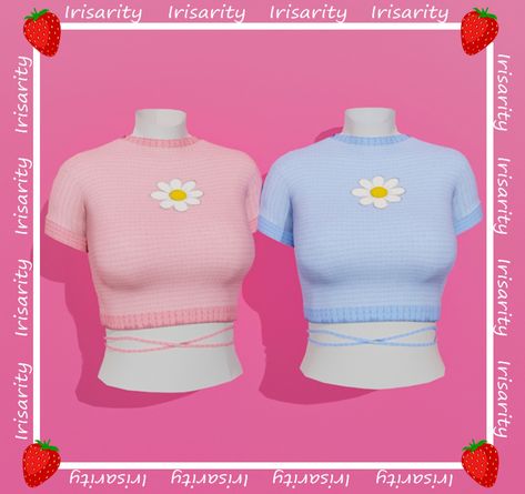 Sims 4 Daisy Cc, The Sims 4 Soft Girl, Sims 4 Cc Toddler Clothes Girl, Sims 4 Soft Girl Cc, Sims Barbie, Sims Shirts, Pastel Aesthetic Clothes, Zepeto Clothes, Sims Dresses