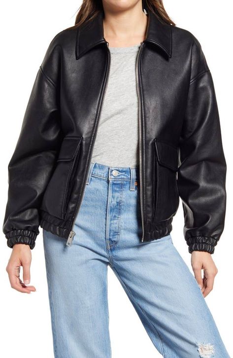 Cute Spring Outfits, Biker Leather, Levis Women, Hem Style, Leather Blazer, New Classic, Leather Jackets Women, Faux Leather Jackets, Who What Wear