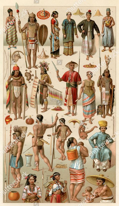 ASSORTED COSTUMES OCEANIA MALAYSIA MICRONESIA MELANESIA Editorial Stock Photo - Stock Image | Shutterstock Firmin Didot, Library University, Art Library, University Of Louisville, Paper Games, Photo Stock Images, New Photos, Historical Clothing, Canvas Pictures