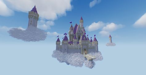 City Minecraft, Cloud Castle, Castle Minecraft, House In The Clouds, Minecraft Kingdom, Viking House, Minecraft Mansion, Cool Minecraft Creations, Minecraft Castle