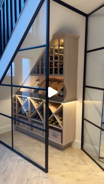 Self Build at 26 🏡 on Instagram: "Under stairs wine storage is complete!!! 😬🍷🥂😍❤️

I have a very clever husband.. how amazing!!! Obsessed! 
.
.
.
#selfbuild #understairs #understairstorage #wine #winelover #winestorage #winestagram #storage #interiordesign #home #love #understairswinestorage #understairswinecellar" Under Stairs Wine Storage, Stairs Wine Storage, Under Stairs Wine, Bar Under Stairs, Under Stairs Wine Cellar, Understair Storage, Closet Under Stairs, Wine Cellar Basement, Wine Closet