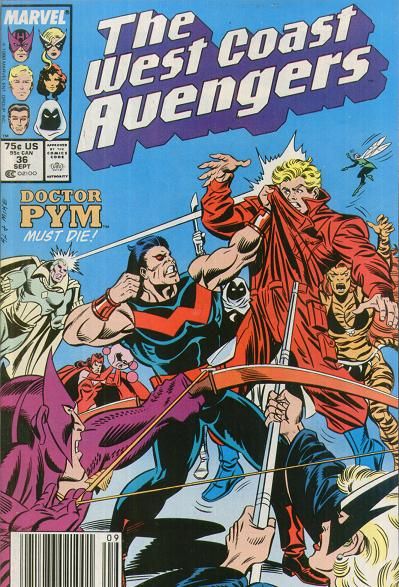 Featured Characters: Avengers West Coast Hawkeye (Clint Barton) Mockingbird Wonder Man Tigra Henry Pym Moon Knight (Marc Spector), Hawkeye (Clint Barton), Mockingbird, Wonder Man, Tigra, Henry Pym, Moon Knight (Marc Spector) Supporting Characters: Janet van Dyne (Earth-616), Vision (Victor Shade), Scarlet Witch (Wanda Maximoff) West Coast Avengers, Wonder Man, Marvel Comics Covers, Univers Marvel, Comic Cover, Avengers Comics, Young Avengers, New Avengers, Marvel Comic Books