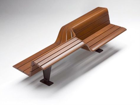 <3 Meja Outdoor, Metal And Wood Bench, Muar, Landscape Architecture Drawing, Antonio Citterio, Public Seating, Urban Furniture, Bench Designs, Home Design Living Room