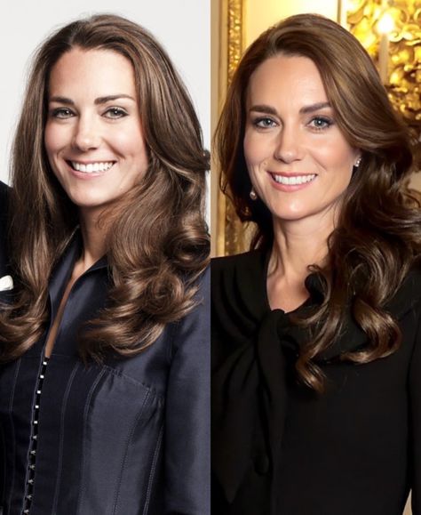 Princess Kate Portrait, Princess Kate Hair Color, Kate Middleton Blowout, Principe William Y Kate, Shot Hair, Kate Middleton Style Outfits, Kate Middleton Hair, Düşes Kate, Princesse Kate Middleton