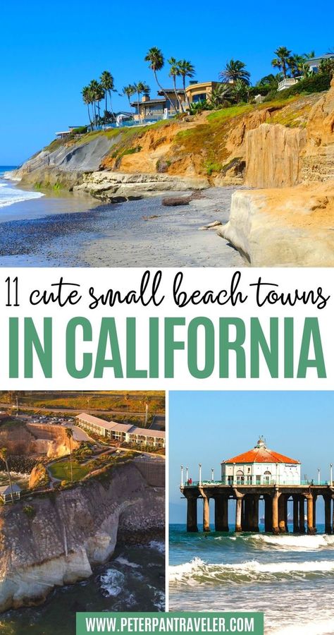 11 Cute Small Beach Towns in California Best California Beach Towns, New Port Beach California, Cool Places In California, California Beach Towns, Summer In California, Best California Beaches, Seaside California, Cali House, Seal Beach California