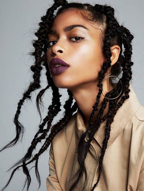 Editorial Braids Hairstyles, Models With Braids, Editorial Curly Hair, Curly Hair Editorial, Unkept Hair, Editorial Braids, Rare Features, Editorial Hair, Happy Hair