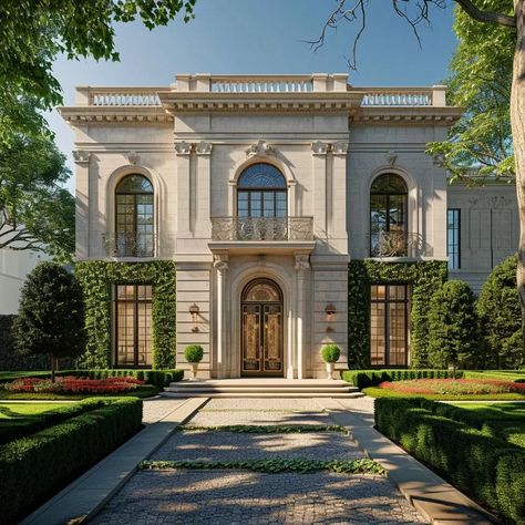 Inside Ray Dalio's Luxurious New York Residence New Classic House, Kendall Jenner House, New Classic Villa, Sophisticated Lifestyle, New York House, Jenner House, Luxury Exterior, Classic Homes, Classic House Exterior