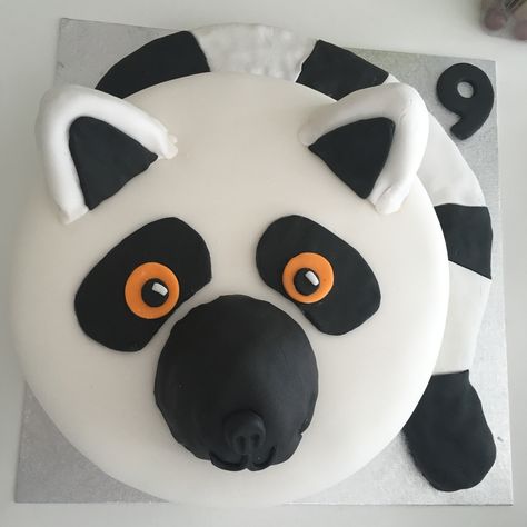 Lemur Themed Birthday Party, Lemur Cake Ideas, Lemur Cupcakes, Lemur Birthday Cake, Zaboomafoo Birthday, Lemur Cake, Meerkat Cake, 3rd Birthday Cakes For Boys, Three Layer Cake