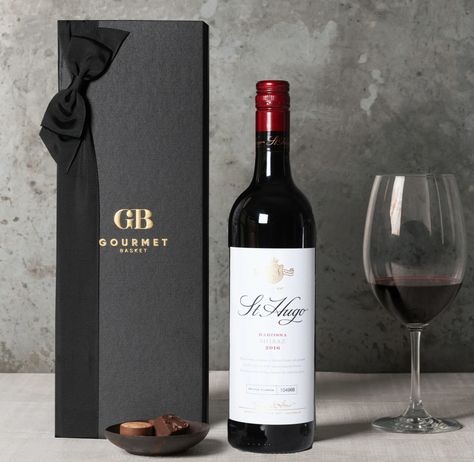 A beautifully presented Father's Day hamper featuring a bottle of St Hugo Barossa Shiraz. Gift Hamper Ideas, Fathers Day Hampers, Gourmet Baskets, Hamper Ideas, Barossa Valley, Shiraz, Gift Hampers, Wine Lovers, Fathers Day Gifts