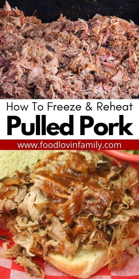 Freezer Pulled Pork, How To Freeze Pulled Pork, Frozen Pulled Pork, Reheat Pulled Pork, Freezing Pulled Pork, Pork Freezer Meals, Pulled Pork Meat, Pulled Pork Oven, Craving Food