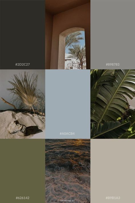 Eucalyptus Palette Color Schemes, Sage Colour Combinations, Sky Blue And Green Color Palette, Bali Color Palette, Instagram Color Palette Theme, Tropical Colour Palette, Vacation Color Palette, Grey And Green Color Palette, Ethereal Color Palette