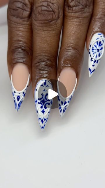 Su Nguyen on Instagram: "✨💙🤍 Porcelain 💙🤍✨  Freestyle blue and white chinese porcelain nail designs 🫖  ★𝐒𝐚𝐮𝐯𝐚𝐠𝐞_𝐀𝐫𝐭𝐢𝐬𝐭𝐫𝐲★ 𝙽𝚊𝚒𝚕 𝙰𝚛𝚝 𝚋𝚢 𝚂𝚞  . . . . . . . . . . . . . #springnails #nailart  #nailartist #artist #aesthetic #naildesign #nails #spring #nailsinspiration #aestheticnails #nailalabama #birminghamnails #alabamanails #alabamanailartist  #nailtrend #trending #nailinspo  #nails #naildesigns #nailfeed #handpaintednails #freestylenails #abstractart  #nailsdesign #colorfulnail #porcelain #3Dnailart  #atlantanails #nailsart" Pottery Nails, Porcelain Nail Art, Porcelain Nails, Alabama Nails, Work Nails, Nail Stuff, Nails Spring, Artist Aesthetic, 3d Nail Art