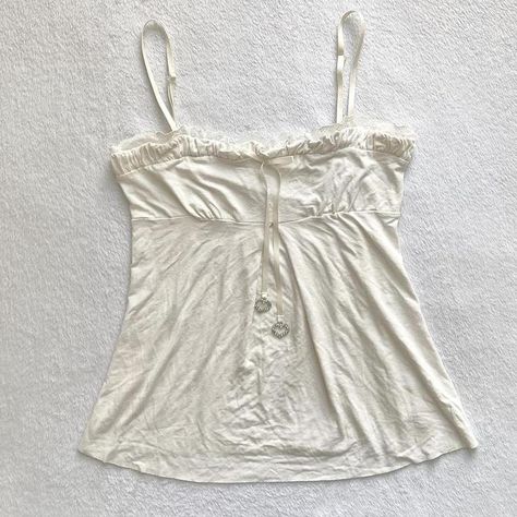 vintage coquette morgan de toi babydoll cami top,... - Depop Coquette Lace Trim Camisole Chemise, Summer Coquette Camisole Sleepwear, Babydoll Cami Top, Coquette Cami Top, Babydoll Cami, Vintage Coquette, Coquette Tops Depop, Cami Top, Cami Tops